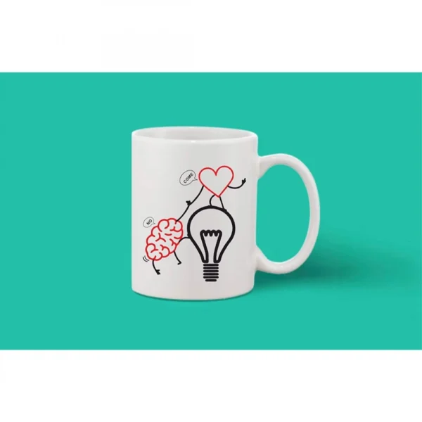 Printed Ceramic Coffee Mug - 1 Pieces, White, 11oz - Image 2