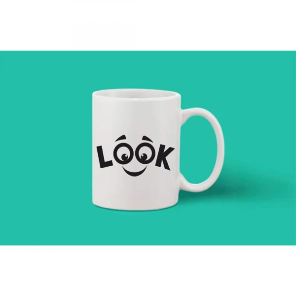 Printed Ceramic Coffee Mug - 1 Pieces, White, 11oz - Image 2