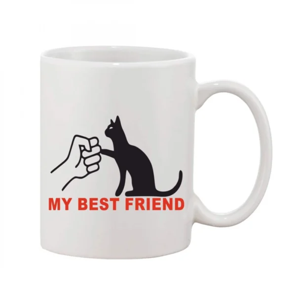 Printed Ceramic Coffee Mug - 1 Pieces, White, 11oz - Image 2