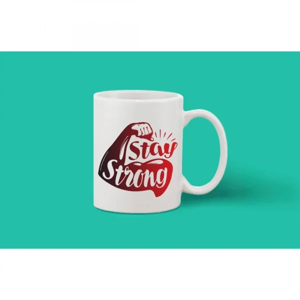 Printed Ceramic Coffee Mug - 1 Pieces, White, 11oz - Image 2
