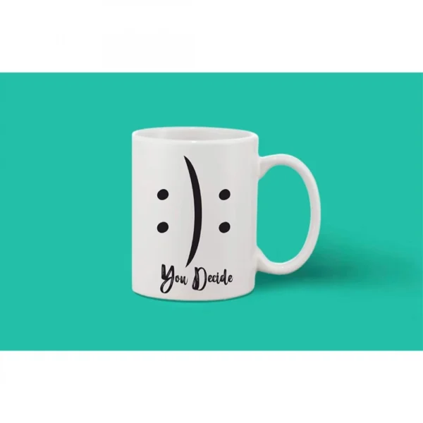 Printed Ceramic Coffee Mug - 1 Pieces, White, 11oz - Image 2