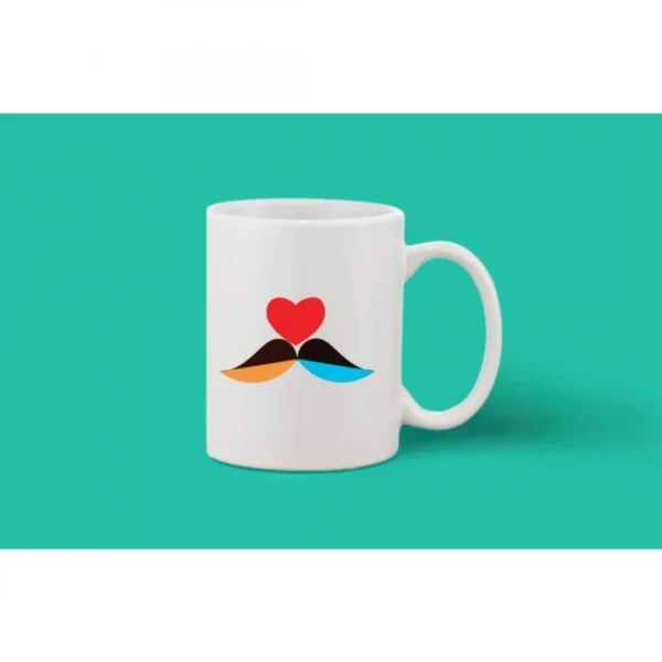 Printed Ceramic Coffee Mug - 1 Pieces, White, 11oz - Image 2