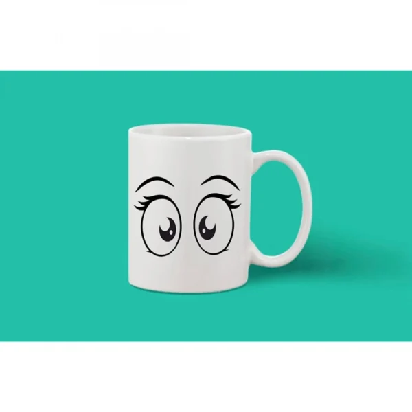 Printed Ceramic Coffee Mug - 1 Pieces, White, 11oz - Image 2