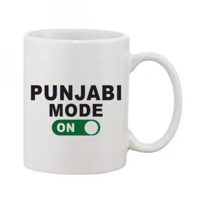Printed Ceramic Coffee Mug - 1 Pieces, White, 11oz