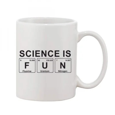 Printed Ceramic Coffee Mug - 1 Pieces, White, 11oz