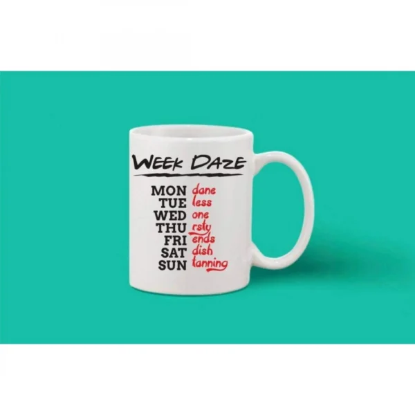 Printed Ceramic Coffee Mug - 1 Pieces, White, 11oz - Image 2