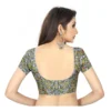 Women's Satin Silk, Inner-Cotton Full Stitched Padded Women>Ethnic Wear>Blouse (Black) - Image 2