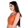 Women's Satin Silk, Inner-Cotton Full Stitched Padded Women>Ethnic Wear>Blouse (Keri Fenta) - Image 2