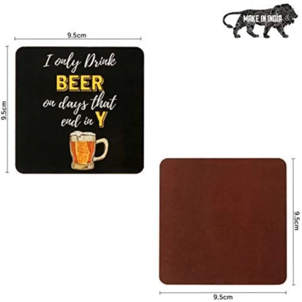 Wooden Coasters for Tea Coffee (Set of 4) - Image 2