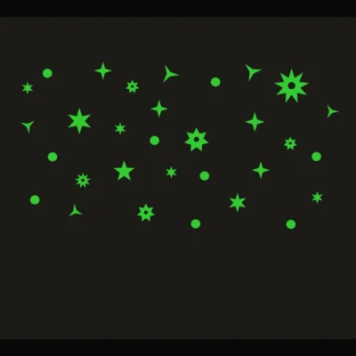 Green Galaxy Of Stars Radium Wall Sticker