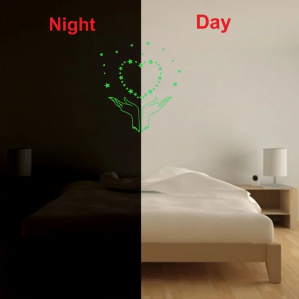 Green Galaxy Of Stars Radium Wall Sticker - Image 3