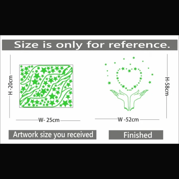 Green Galaxy Of Stars Radium Wall Sticker - Image 2