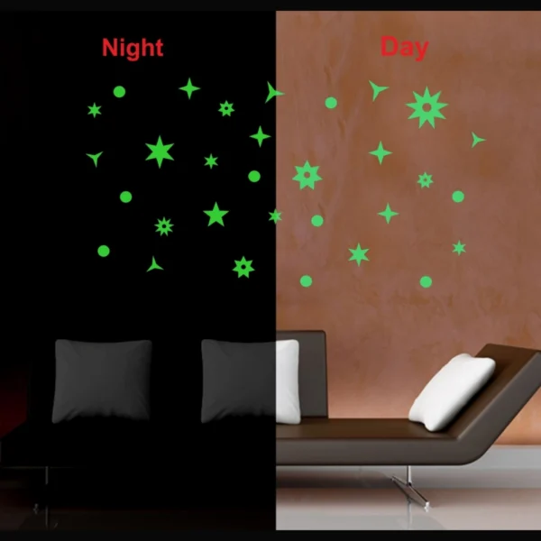Green Galaxy Of Stars Radium Wall Sticker - Image 3