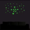 Green Galaxy Of Stars With Moon Radium Wall Sticker - Image 4