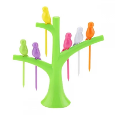 Pack Of_10 Bird Fork Dazzling Colors (Color: Assorted)