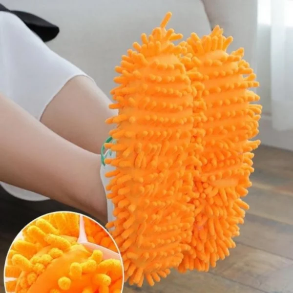 Pack Of_2 Multi Function Washable Dust Mop Floor Cleaning Slippers (Color: Assorted) - Image 2