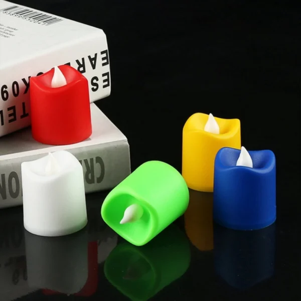 _12 Pieces Festival Decorative LED Tealight Candles (Color: Assorted) - Image 2