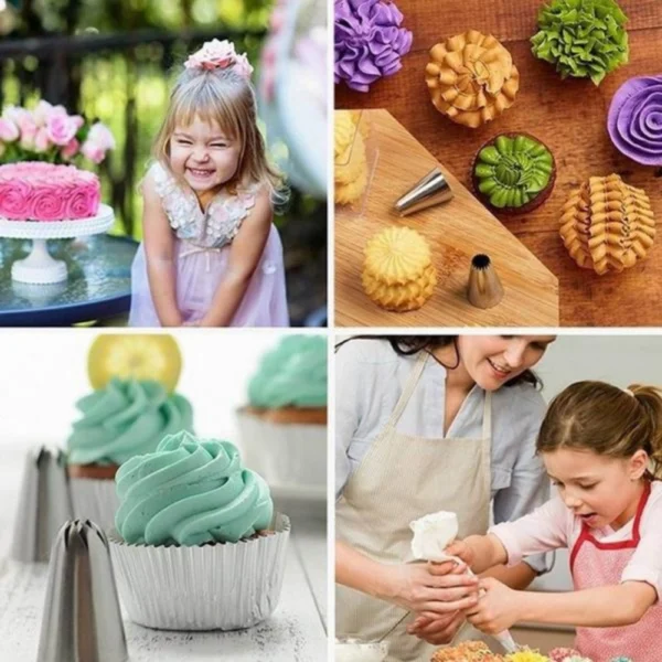 Pack Of 2_(12 Pieces Set)_Cake Decorating Nozzle (Color: Assorted) - Image 2