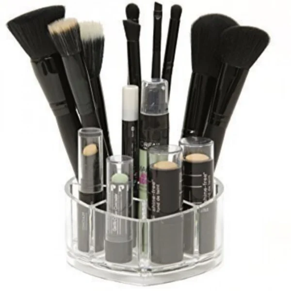 Pack Of_2 Acrylic Material Made Heart Shape Cosmetic Organizer Storage Box (Color:Assorted) - Image 4