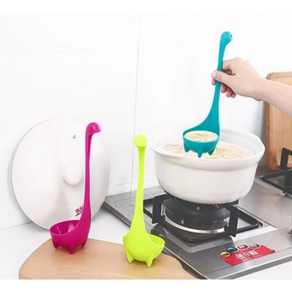 Pack Of_2 Nessie Ladle Dinosaur Long Handle Soup Spoons (Color:Assorted) - Image 3