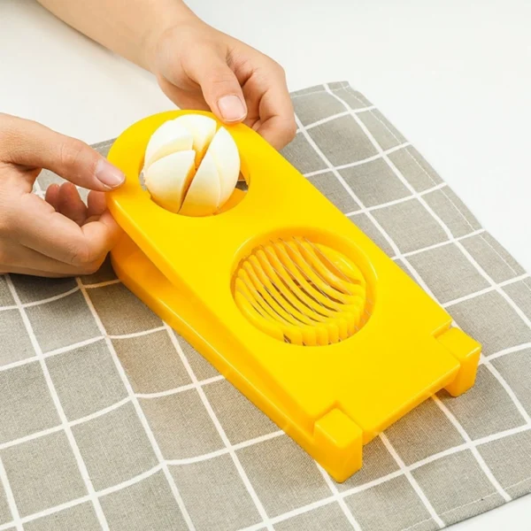 Pack Of_2_2 In 1 Boiled Egg and Mushroom Slicer Cutter Chopper Plastic With Stainless Steel Wired (Color:Assorted) - Image 5