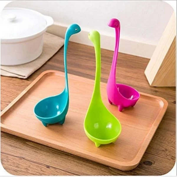Pack Of_2 Nessie Ladle Dinosaur Long Handle Soup Spoons (Color:Assorted) - Image 2