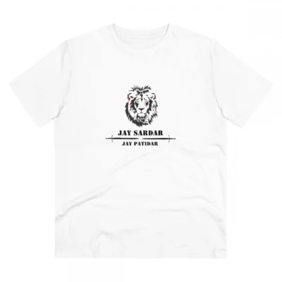 Men's PC Cotton Jay Sardar Printed T Shirt (Color: White, Thread Count: 180GSM)