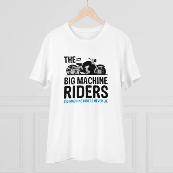 Men's PC Cotton Bike Ride Design Printed T Shirt (Color: White, Thread Count: 180GSM) - Image 3