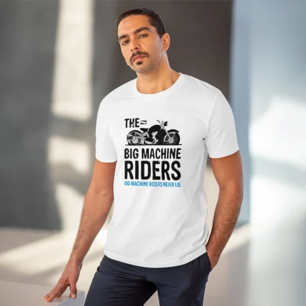Men's PC Cotton Bike Ride Design Printed T Shirt (Color: White, Thread Count: 180GSM) - Image 6