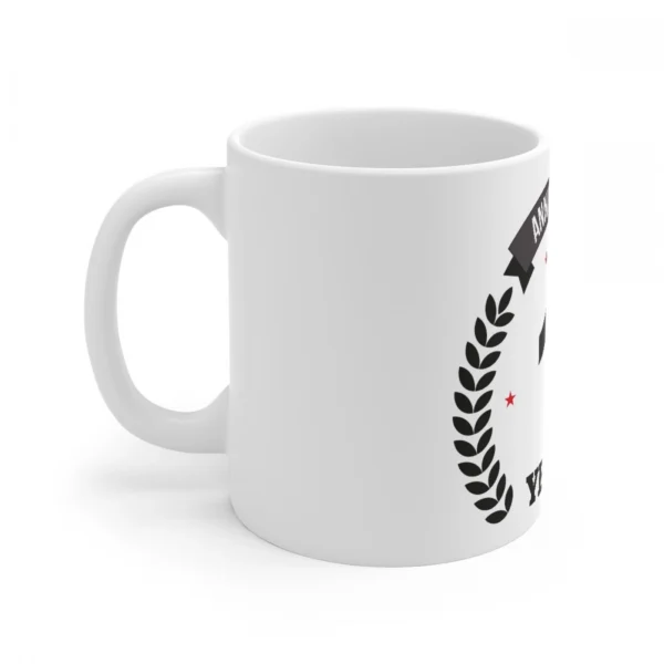 Ceramic 3rd Anniversary Printed Coffee Mug (Color: White, Capacity:330ml) - Image 3