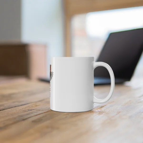Ceramic Gorila Desing Printed Coffee Mug (Color: White, Capacity:330ml) - Image 3
