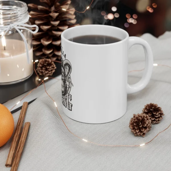 Ceramic Gorila Desing Printed Coffee Mug (Color: White, Capacity:330ml) - Image 2
