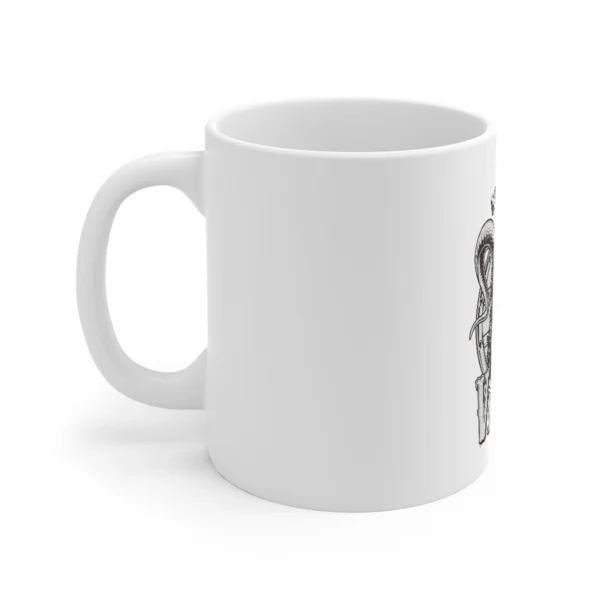 Ceramic Gorila Desing Printed Coffee Mug (Color: White, Capacity:330ml) - Image 5