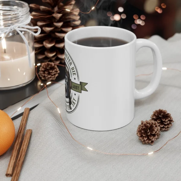 Ceramic Gorila Desing Printed Coffee Mug (Color: White, Capacity:330ml) - Image 2