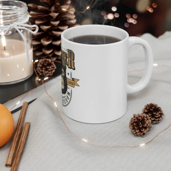 Ceramic Gorila Desing Printed Coffee Mug (Color: White, Capacity:330ml) - Image 2