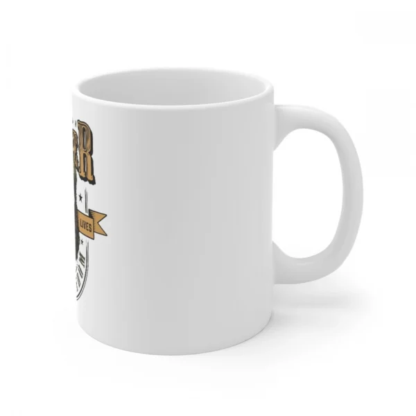 Ceramic Gorila Desing Printed Coffee Mug (Color: White, Capacity:330ml) - Image 5