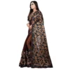 Women's Lycra Blend Saree with Women>Ethnic Wear>Blouse (Coffee, 5-6 Mtrs) - Image 3