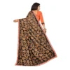 Women's Lycra Blend Saree with Women>Ethnic Wear>Blouse (Orange, 5-6 Mtrs) - Image 2