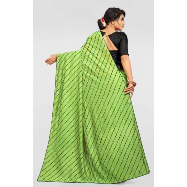 Women's Vichitra Saree with Women>Ethnic Wear>Blouse (LightGreen, 5-6 Mtrs) - Image 2