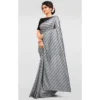 Women's Vichitra Saree with Women>Ethnic Wear>Blouse (Grey, 5-6 Mtrs) - Image 3
