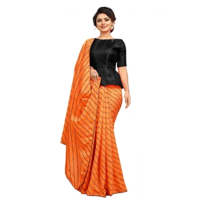 Women's Vichitra Saree with Women>Ethnic Wear>Blouse (Orange, 5-6 Mtrs)