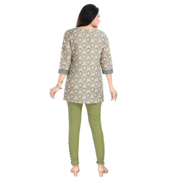 Women's 3/4th Sleeve Viscose Blend Tunic Short Top (Multicolor) - Image 6