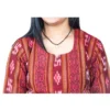 Women's Sambalpuri Certified Handloom Pure Cotton Straight Kurti (Maroon) - Image 4