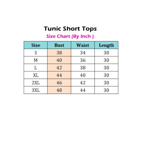 Women's 3/4th Sleeve Polyester Tunic Short Top (Blue) - Image 5