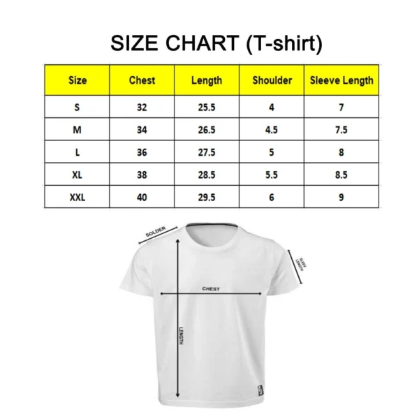 Men's PC Cotton Brahman Printed T Shirt (Color: White, Thread Count: 180GSM) - Image 5