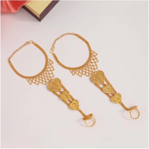 Women's Gold Plated Hathphool Adjustable Chain - Image 3