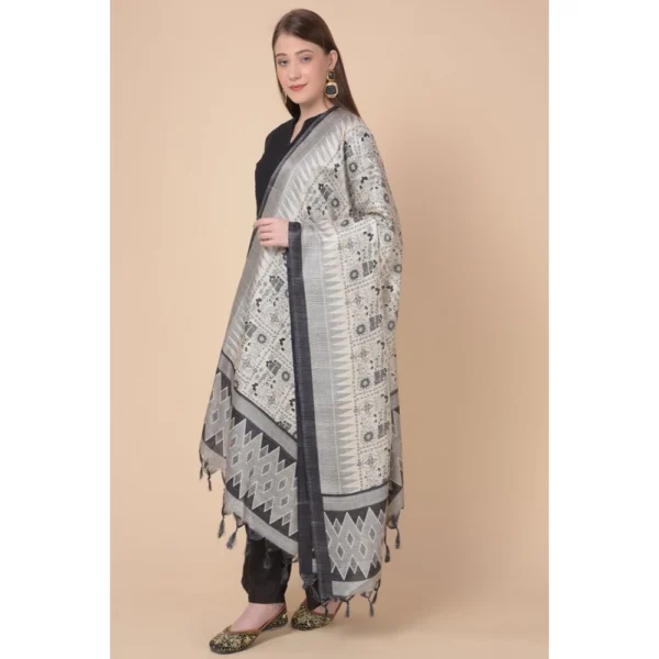 Women's Art Silk Printed Dupatta (Multicolored, Length: 2.25 to 2.50 Mtr) - Image 2