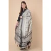 Women's Art Silk Printed Dupatta (Black, Length: 2.25 to 2.50 Mtr) - Image 2