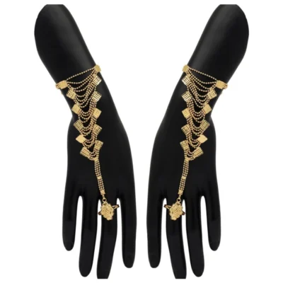 Women's Gold Plated Hathphool Adjustable Chain
