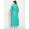 Women's Casual 3/4th Sleeve Embroidered Cotton Kurti (Blue) - Image 6